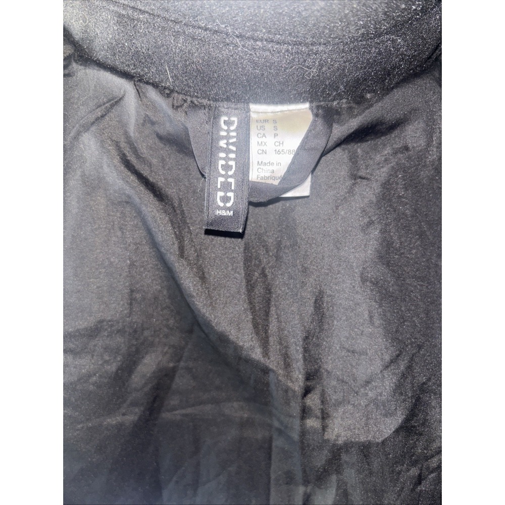 H&M Women's Baseball Varsity Jacket 'Outdoor Camper' Black Size S - Picture 10 of 10
